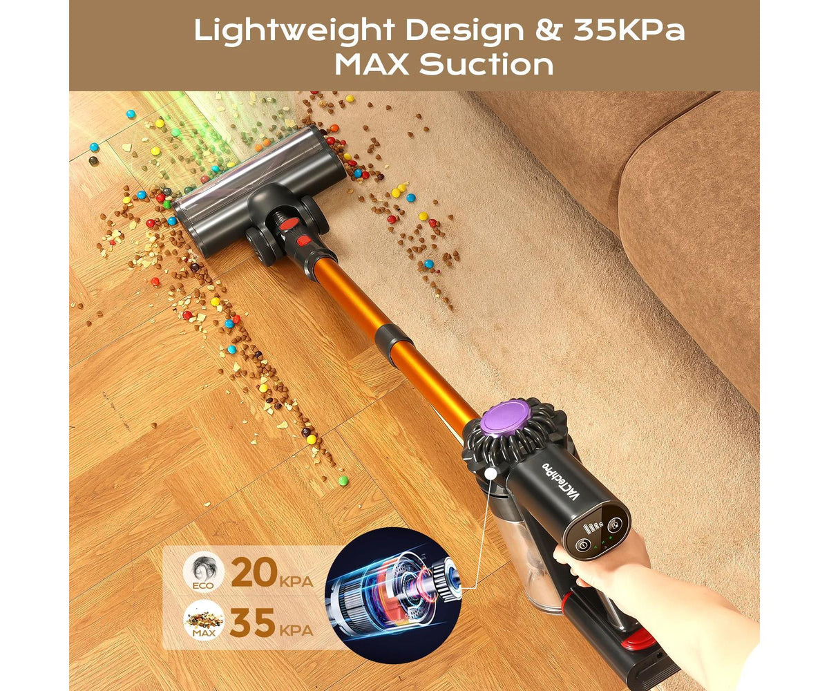 Cordless Vacuum Cleaner, 450W/40Kpa Vacuum Cleaners for Home, Stick Vacuum with Self-Standing, Handheld Vacuum for Pet Hair/Carpet/Floor