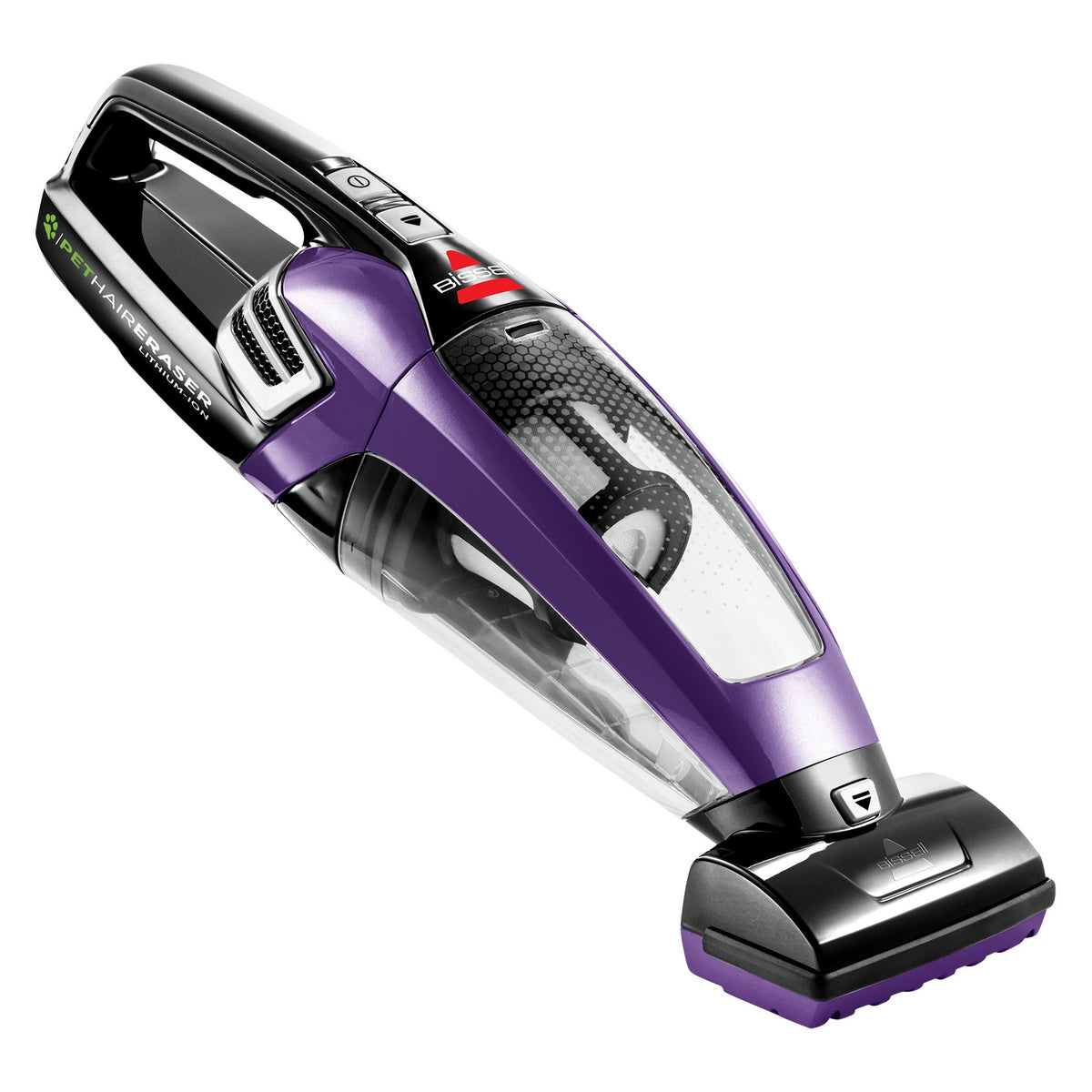 BISSELL Pet Hair Eraser Cordless Hand Vacuum 4.5" Cleaning Path Purple: Lightweight, Bagless, Handheld Vacuum for Carpet & Hard Floor