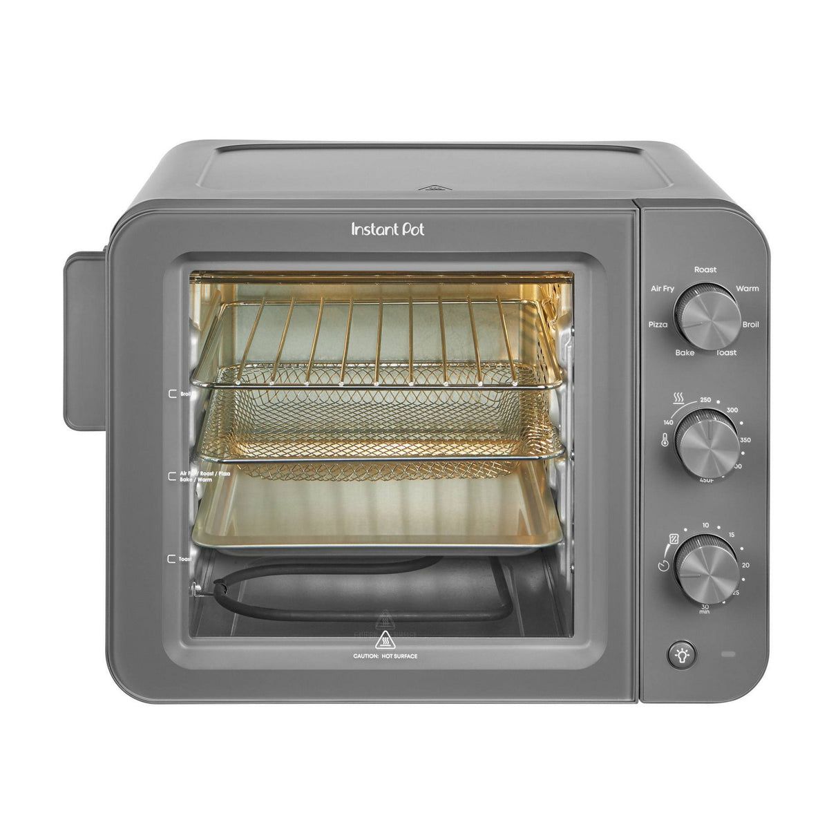 Instant Pot InstantHeat 4 Slice Air Fryer Toaster Oven, 7-in-1, No Preheat Required Air Fry, Bake, Toast, Roast, Broil, Warm, and Make Pizza
