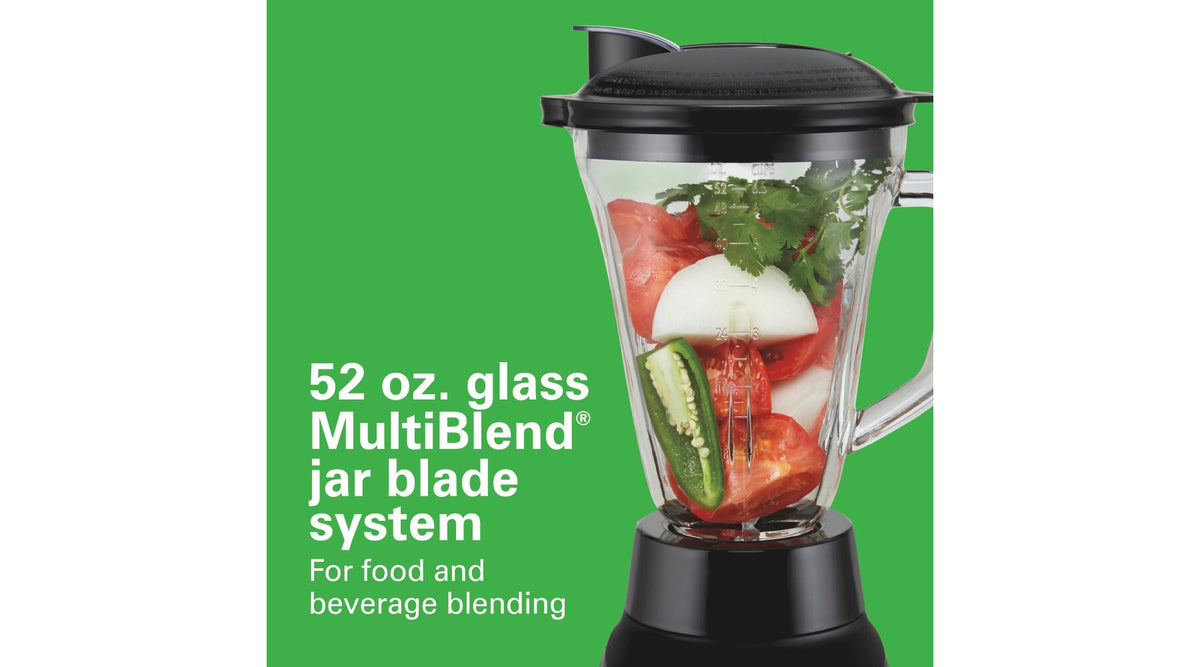 Hamilton Beach Kitchen System 3-in-1 Blender with 52oz Food Processor Glass
