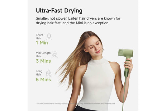 Laifen Mini Hair Dryer and Bag - Green