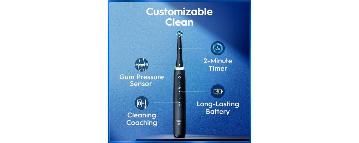 Oral-B iO5 Electric Toothbrush with Timer Multiple Brush Modes and Brush Head - Black