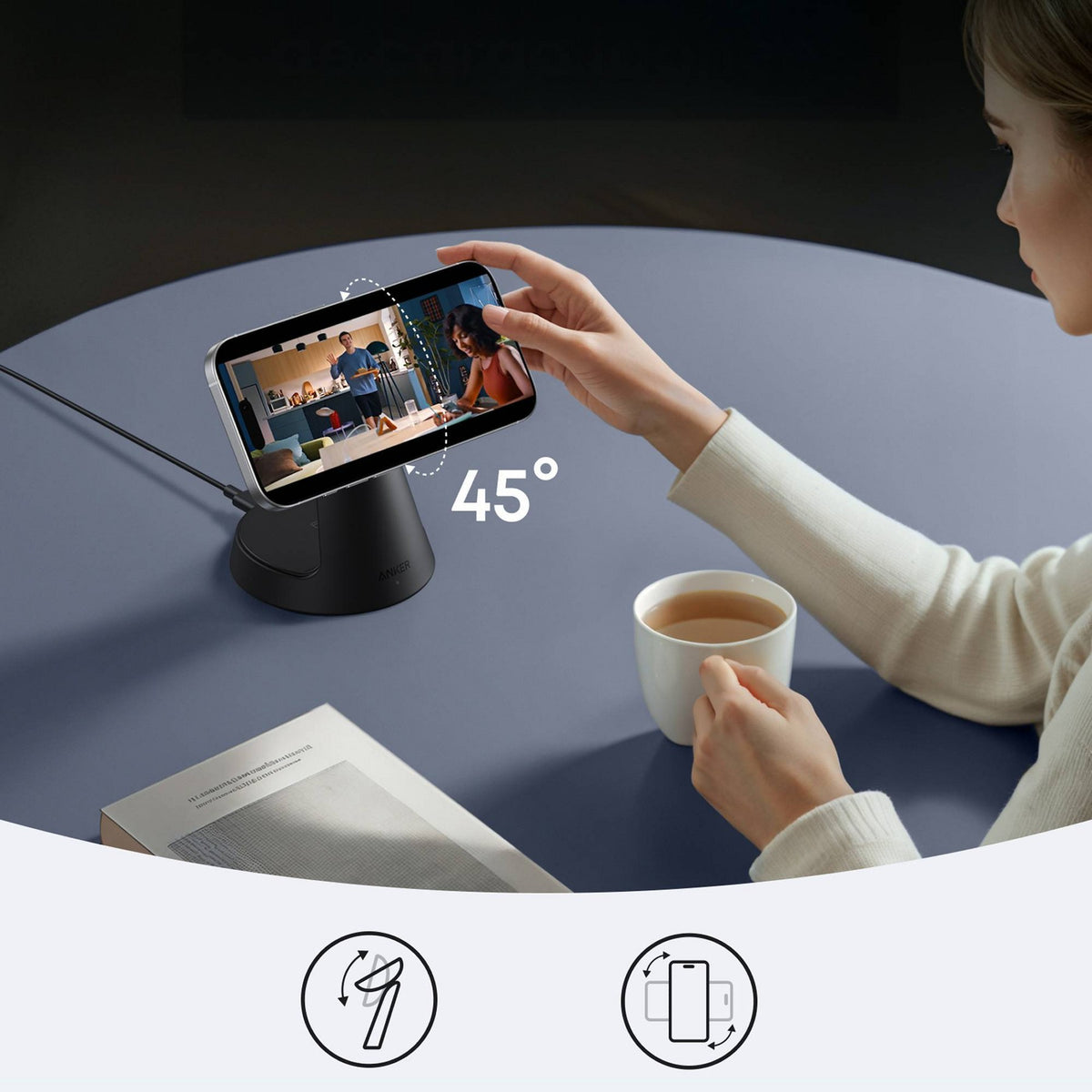 Anker MagGo 3 in 1 Wireless Charging Station Dock Stand