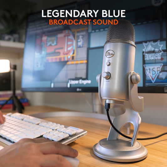 Blue Microphone - Yeti Silver: Studio USB Condenser for PC