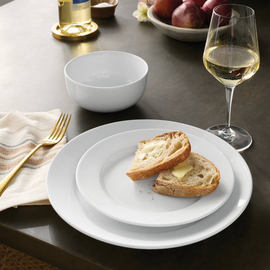 12pc Porcelain Round Rim Dinnerware Set - Threshold™