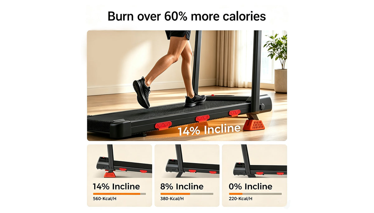 KikiBriz 2-in-1 Folding Treadmill Walking Pad with Adjustable Handlebar, 0.5-6.5 MPH, Under Desk Walking Pad, 6-Level Height Adjustment (BLACK)