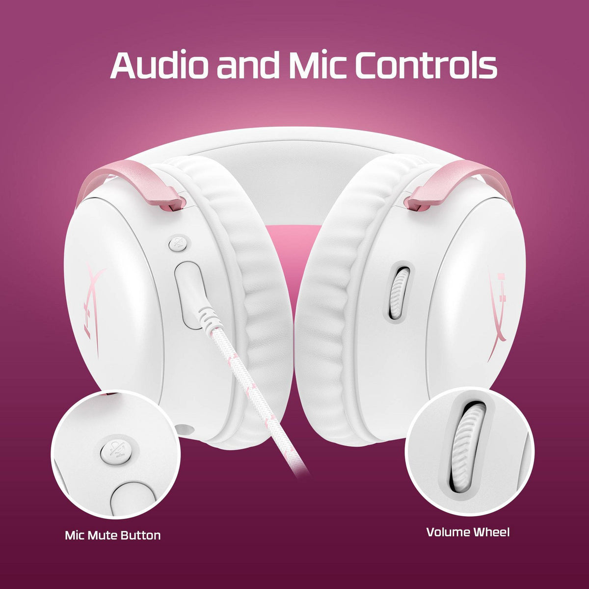 HyperX Cloud III Wired Gaming Headset for PC/PlayStation 4/5/Nintendo Switch - Pink