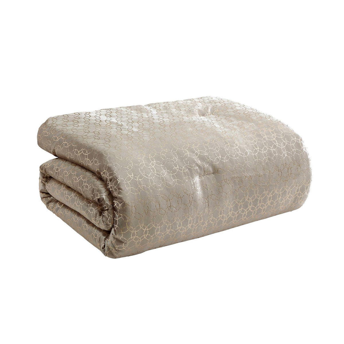 Hallmart Collectibles 12pc Queen Harlan Bedding Set Gold