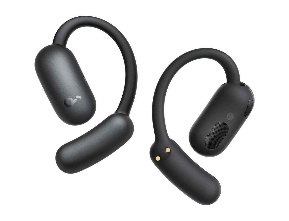 Anker Soundcore AeroFit 2 Open-Ear Hi-Res Bluetooth Wireless Earbuds with Adjustable Ear Hooks for All-Day Comfort- Black