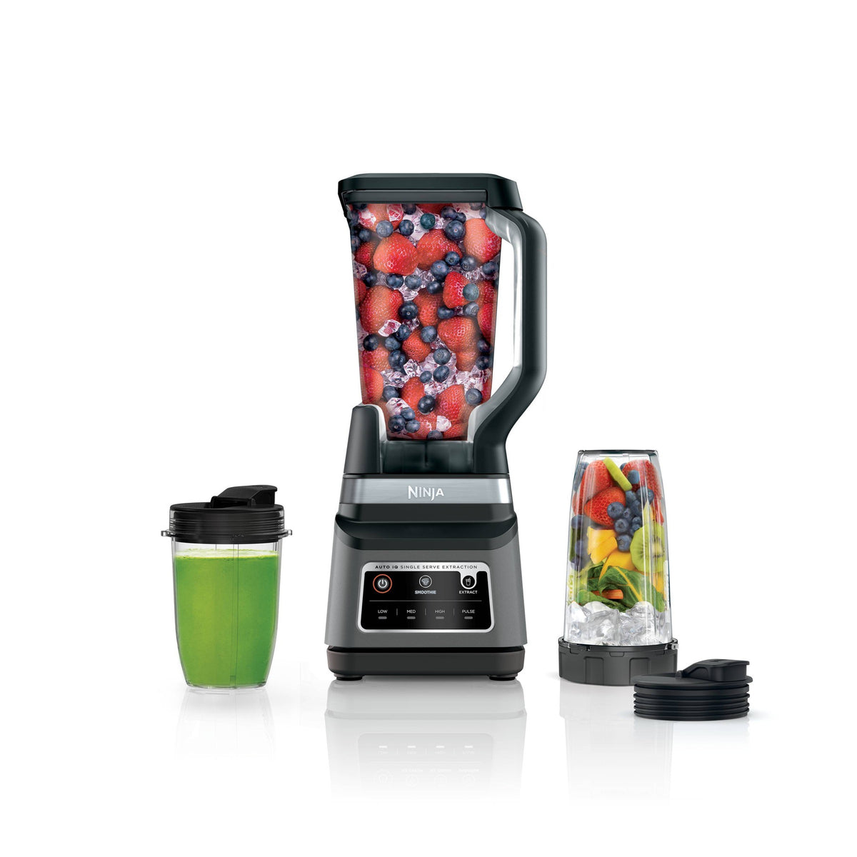 Ninja Professional Plus Blender DUO with Auto-iQ BN753TGT: 1200W Smoothie Blender, 72oz Pitcher, Ice Crushing, Silver