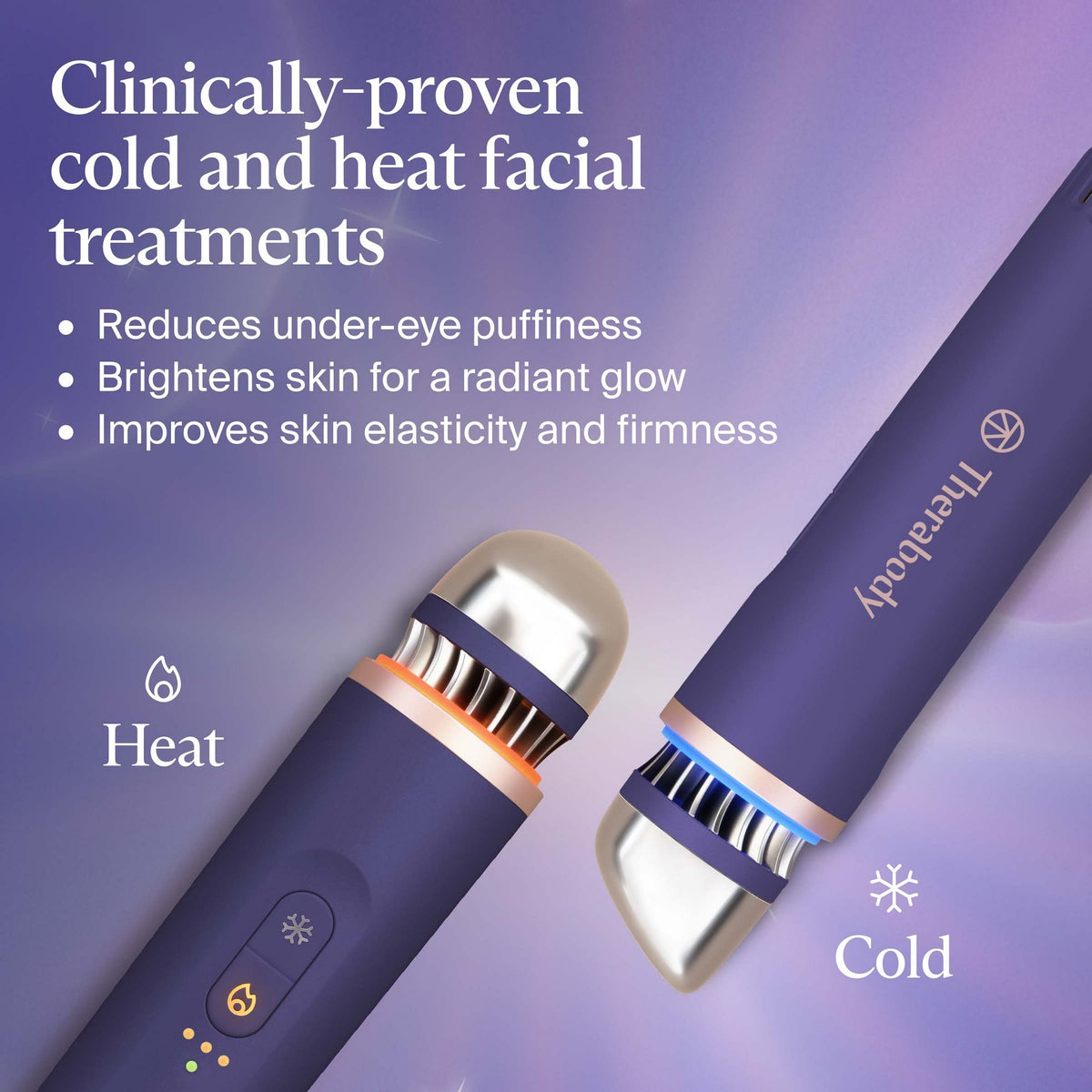 Therabody TheraFace Depuffing Cold & Heat Facial Treatment Wand - Indigo