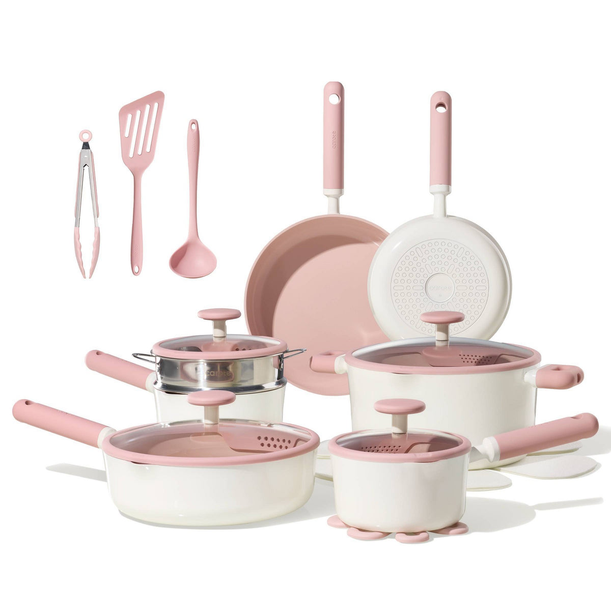 Carote 21pc Ceramic Nonstick Cookware Set Pink