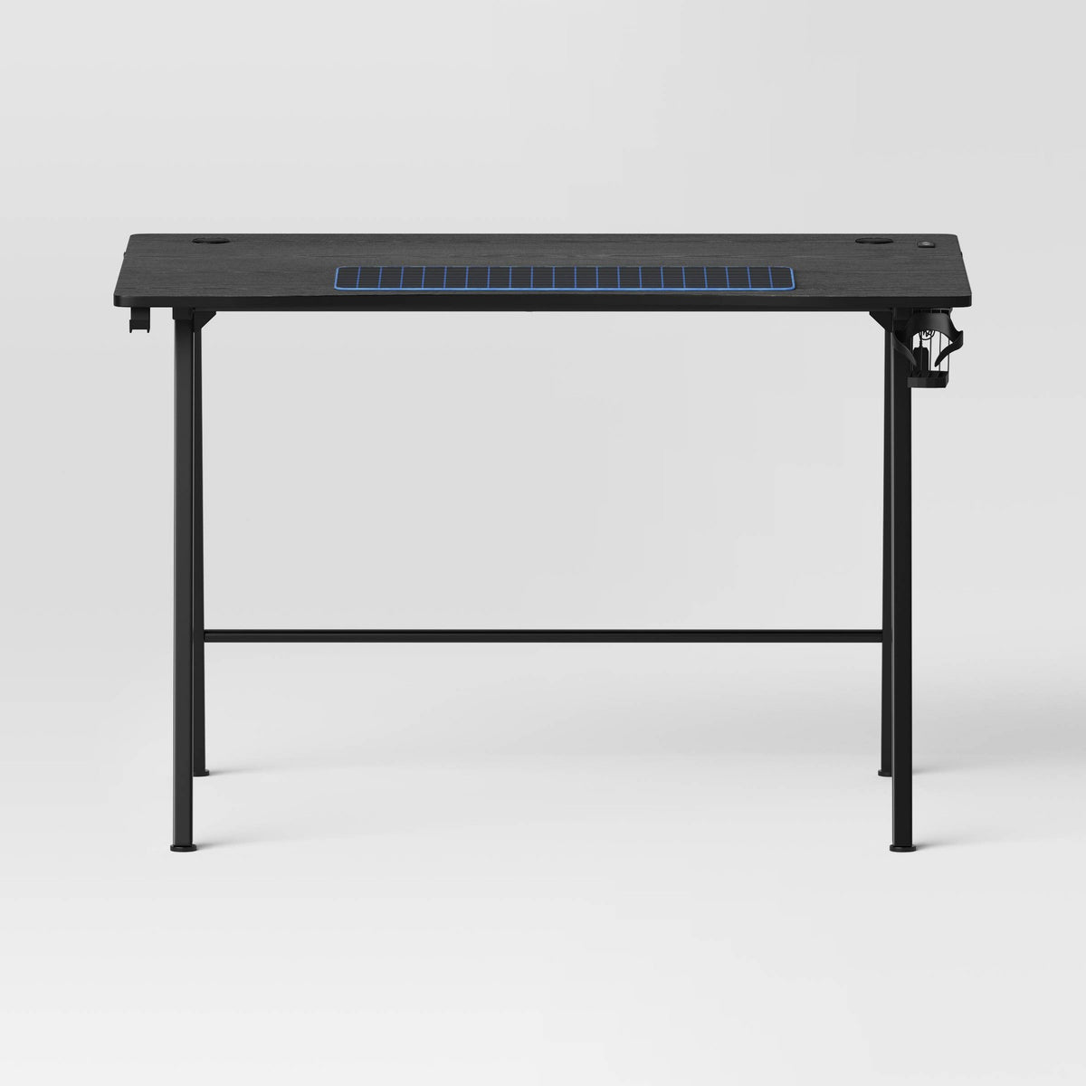 Gaming Desk with LED Lights and Headphone Holder Black - Room Essentials™