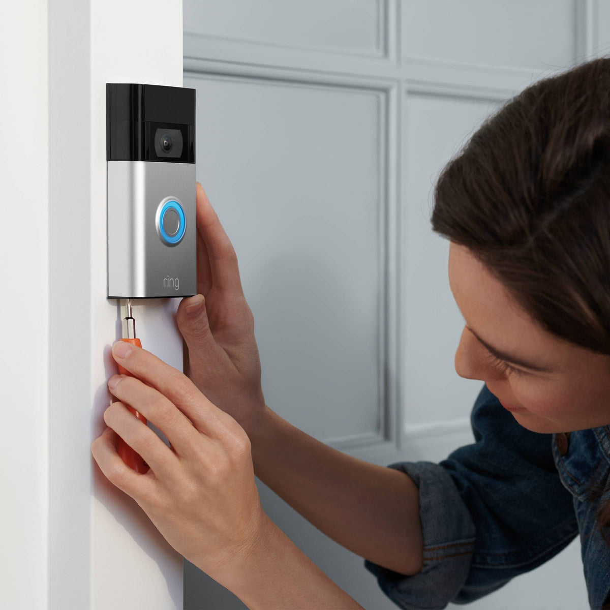 Ring 1080p Wireless Video Doorbell - Satin Nickel