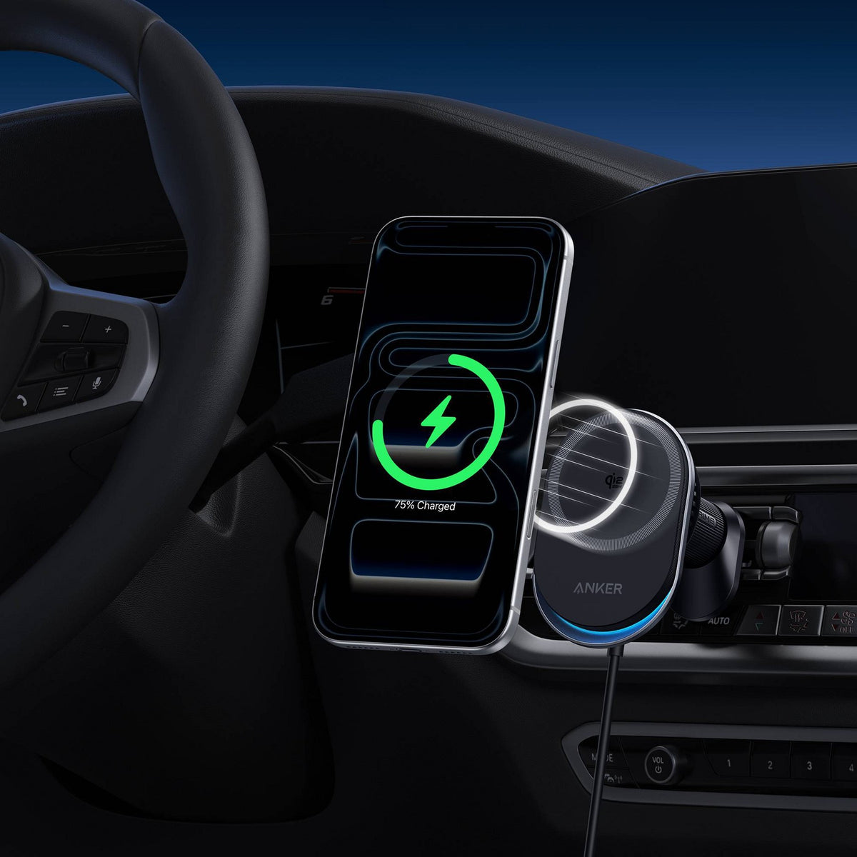 Anker Prime MagGo Wireless Car Charger with AirCool