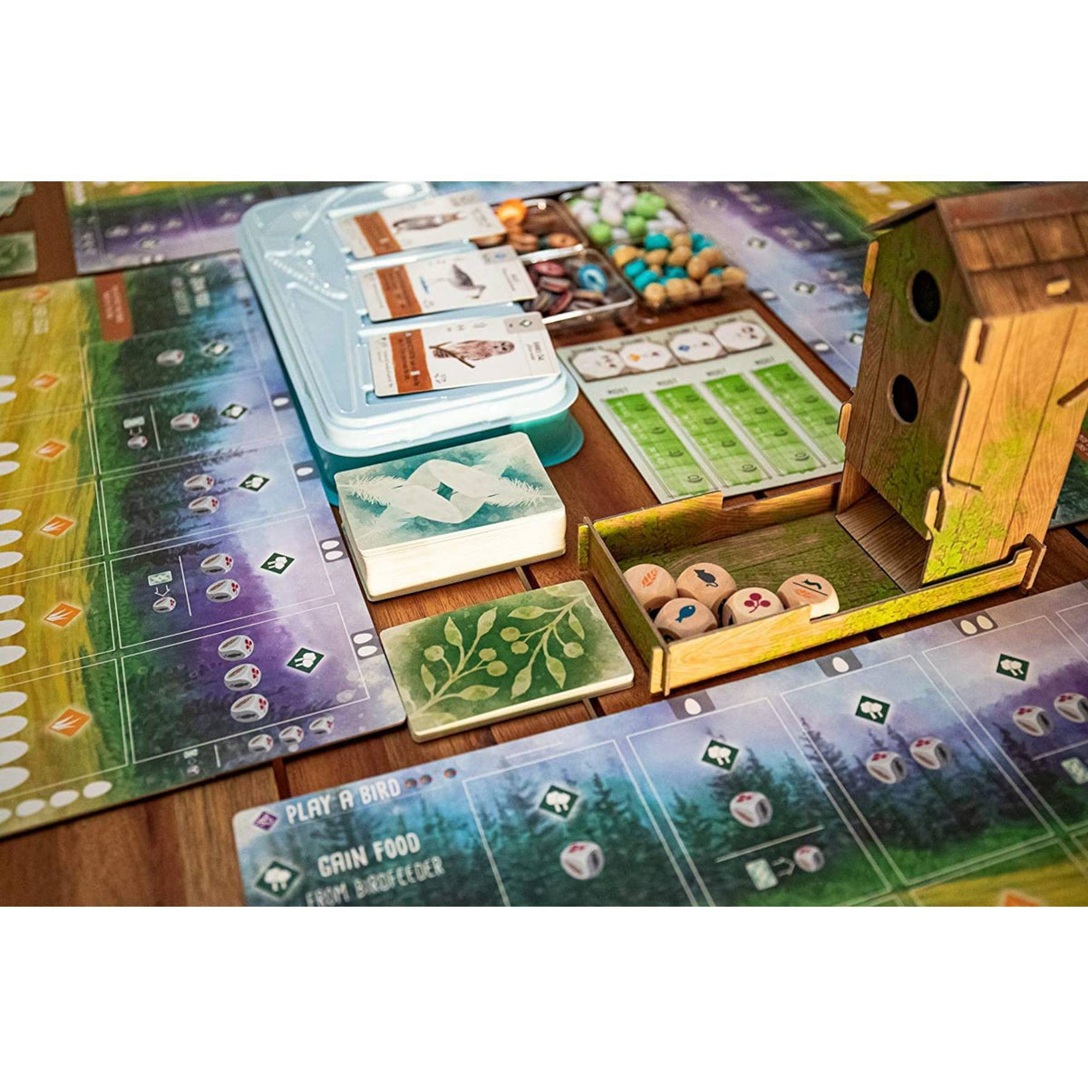 Stonemaier Wingspan with Swift Start Game Pack: Strategy Board Game for 1-5 Players, Includes Dice & Tokens