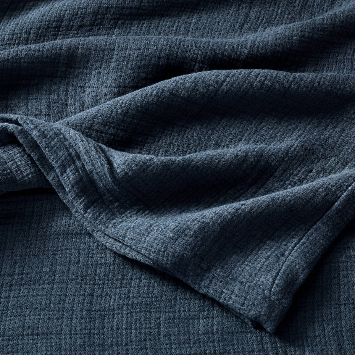 Full/Queen Rayon from Bamboo Blend Matelasse Blanket Dark Mineral Blue - Casaluna™