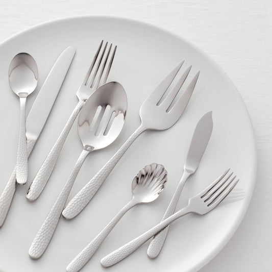 45pc Millinocket Flatware Set Silver - Threshold™: Stainless Steel Silverware Set, Forks Spoons Knives, Service for 8