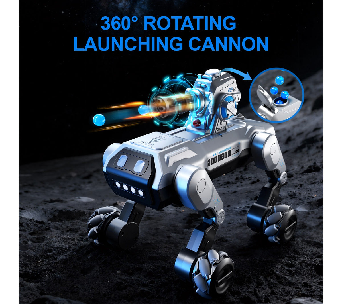 Intelligent Robot Dog Toy for Kids, Remote & Voice Control, Mecanum Wheels, Programmable Actions, Ages 6+