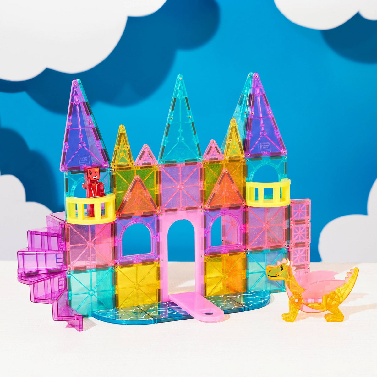 MAGNA-TILES Castle DLX: 48-Piece Magnetic Building Set for Creative Thinking & Engineering Skills