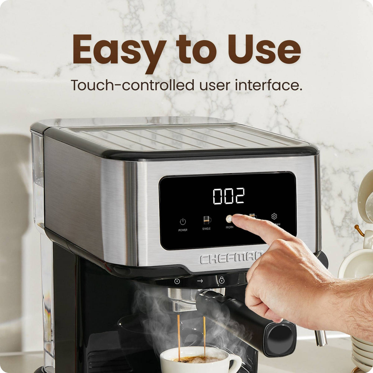 Chefman CraftBrew Espresso Machine Stainless Steel