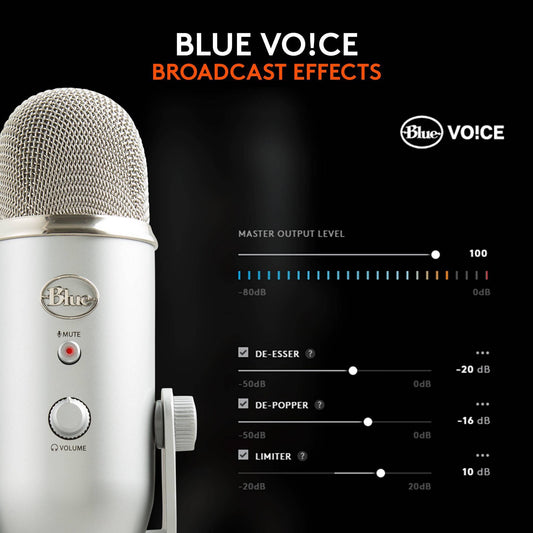 Blue Microphone - Yeti Silver: Studio USB Condenser for PC
