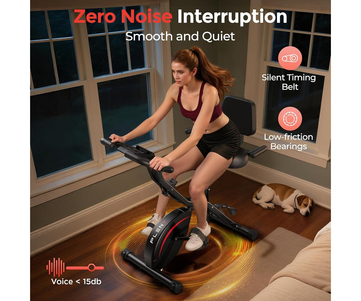 Folding Exercise Bike, 5 IN 1 Stationary Bikes for Home, 330LB Weight Capacity ,Indoor Workout Cycling Bike for Home Gym