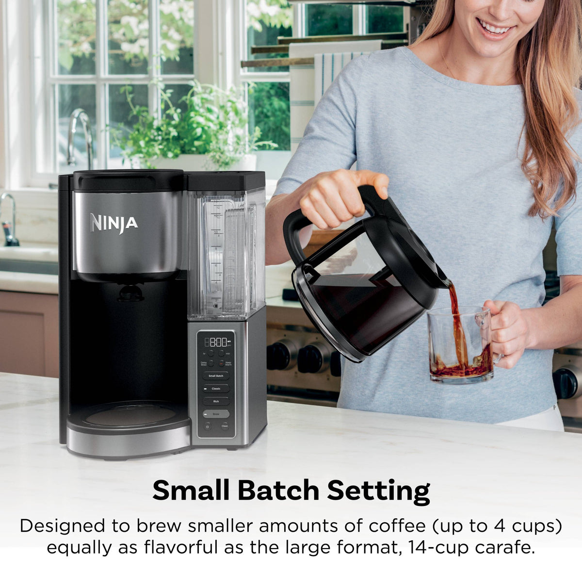 Ninja Fresh Brew Drip Coffee Maker 14 Cup Glass Carafe Stainless Steel CE451