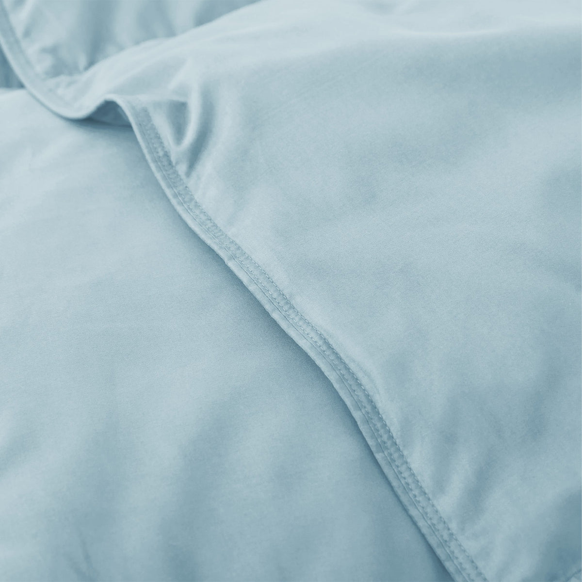Peace Nest Lightweight Summer White Goose Down Feather Fiber Comforter Duvet Insert, Blue, Full/Queen