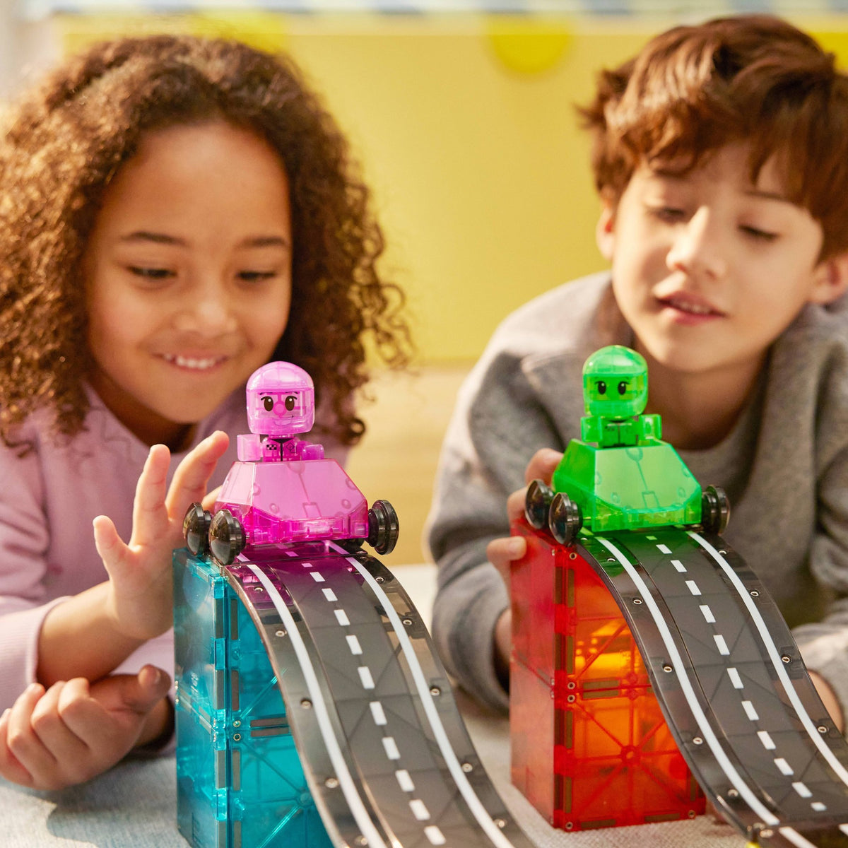 MAGNA-TILES Downhill Duo: Magnetic Building Sets for Creative Thinking & STEM Learning, 40 Pieces