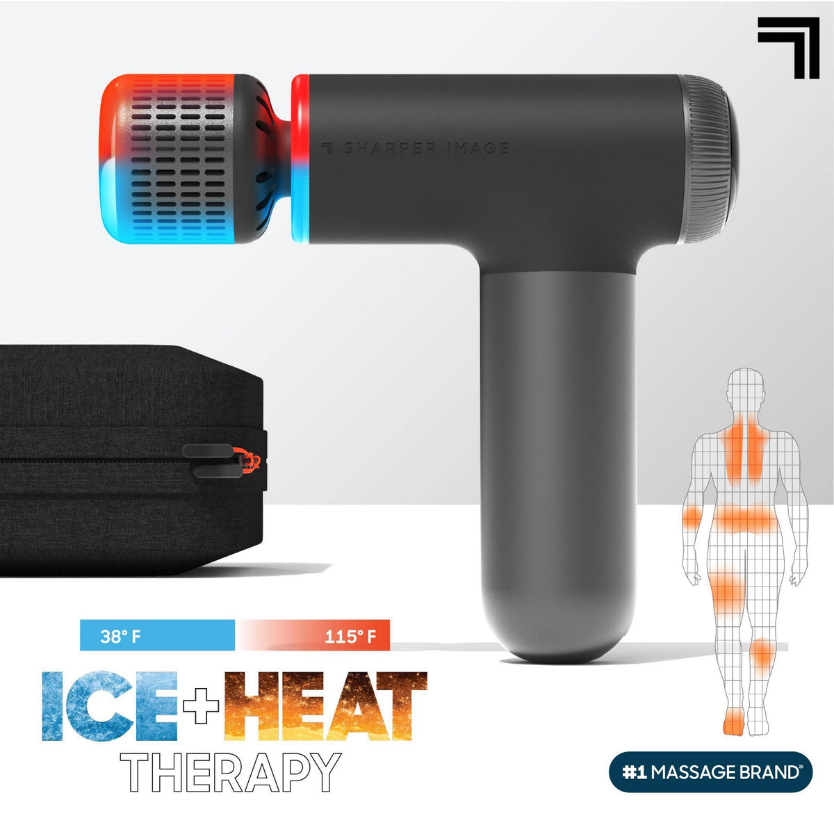 Sharper Image Powerboost Pro+ Compact Hot & Cold Percussion Massager