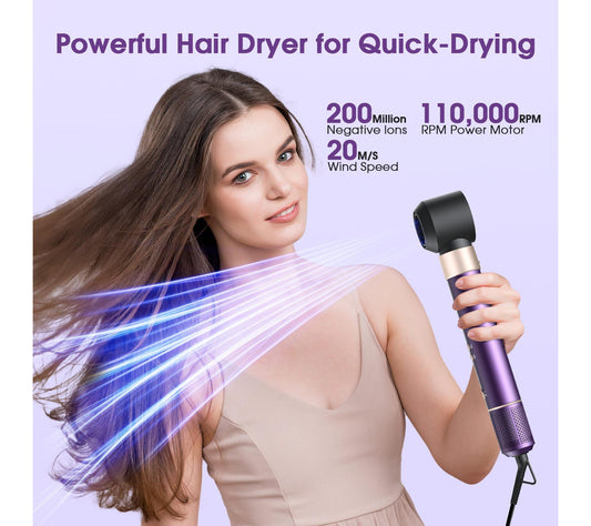 Teendow Vincofy 7 in 1 Hair Styler &Hair Dryer Brush ,Detachable Blow Dryer Brush for Volumizing & Straightening,With Negative Ions,Auto-Wrap Curler