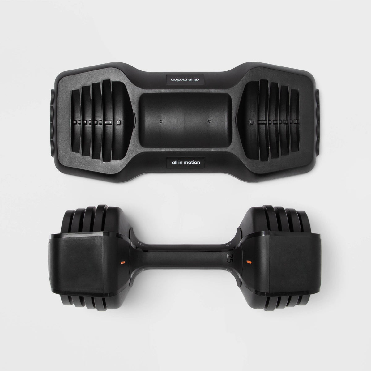 Adjustable Dumbbell 25lbs - All In Motion™: Steel & Plastic, Single Piece