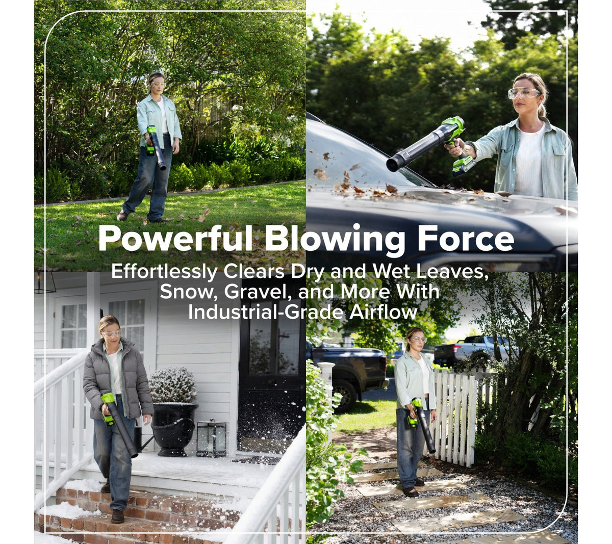 Greenworks 24V (270 CFM/130 MPH)Brushless Compact Leaf Blower,Powerful for Yard,Patio,Deck and Driveway Cleanup,w/ 3Ah USB-C Battery & GaN Charger