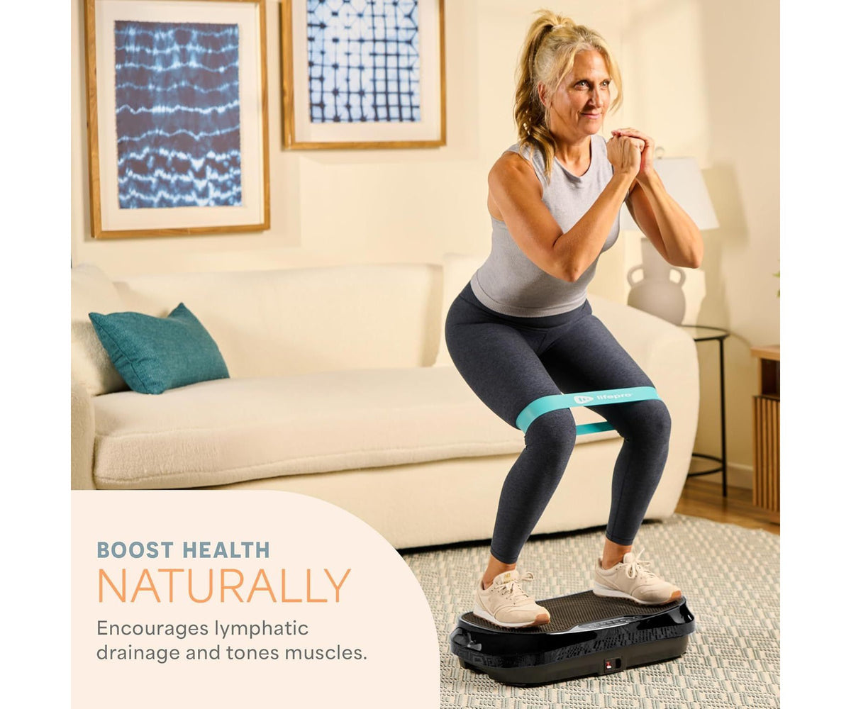Lifepro Waver Mini Vibration Plate Exercise Machine – Compact Whole Body Vibrating Platform for Lymphatic Drainage, Recovery & Weight Loss