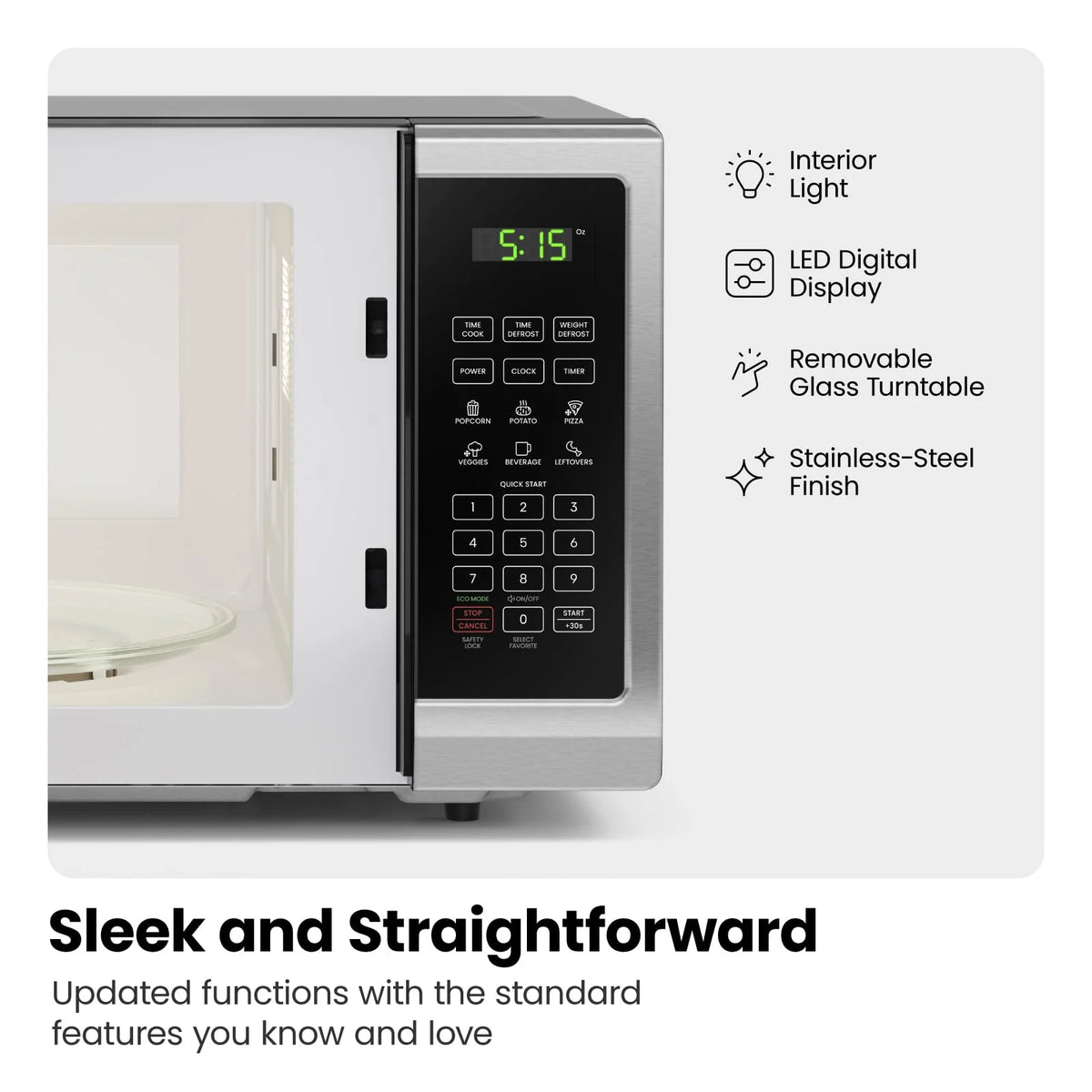 2026 Counter microwave Chef Stainless Essentials