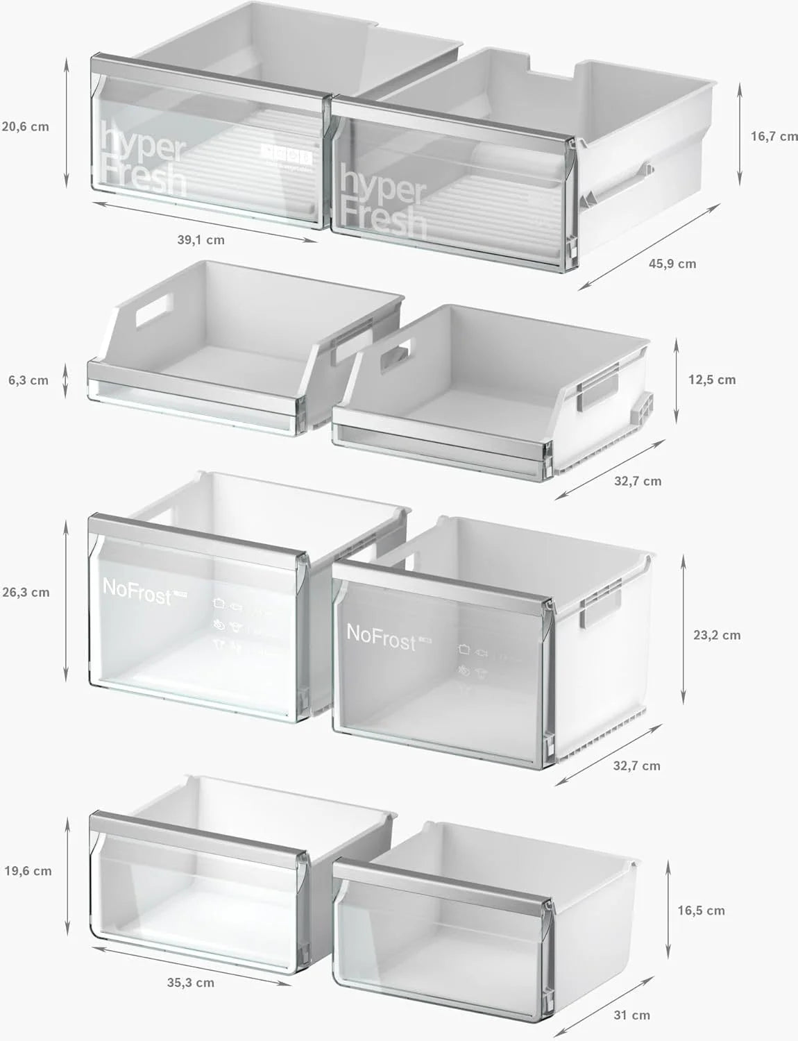 2026 SIEMENS KF96NVPEA iQ300 multi-door refrigerator, 183 x 91 cm, 405 L cooling & 200 L freezing, hyperFresh longer freshnes