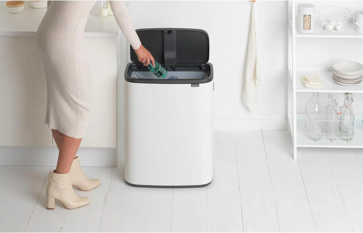 2026 Brabantia bin, matt steel, finger tracker, 2 x 30 L