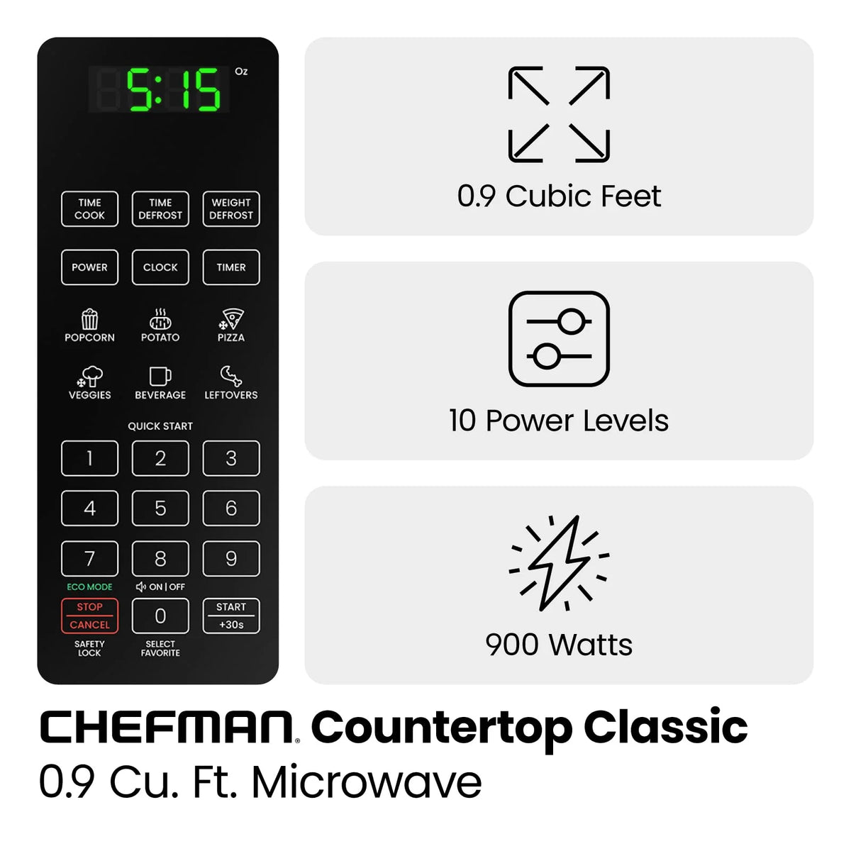 2026 Counter microwave Chef Stainless Essentials