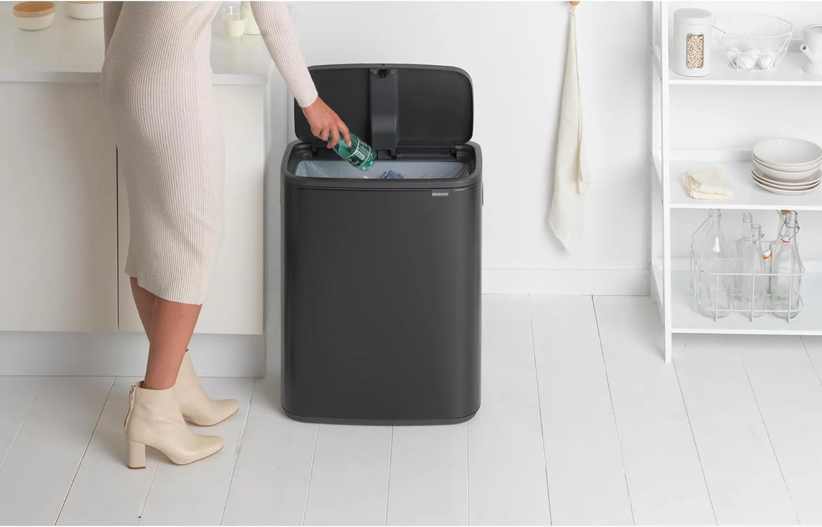 2026 Brabantia bin, matt steel, finger tracker, 2 x 30 L