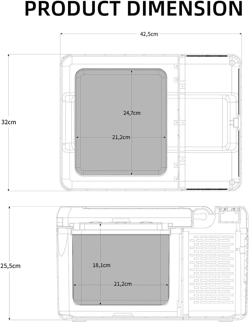 2026 Alpicool C12 12L Cool Box 12 V Mini Fridge Electric Compressor Car Fridge Camping Freezer Box Small Portable for Car, Tr