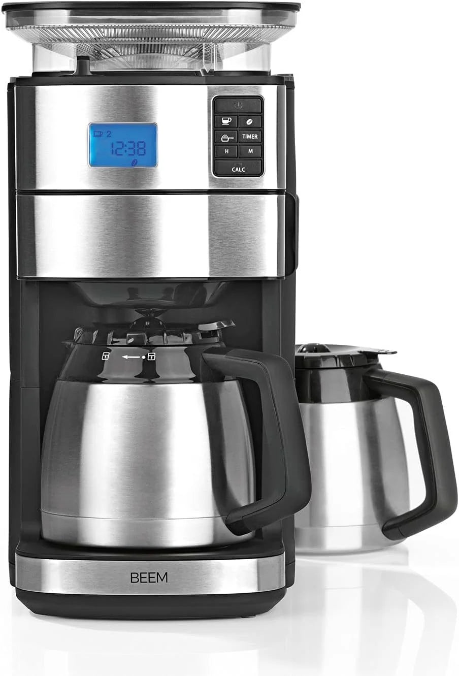 2026 BEEM FRESH-AROMA-PERFECT II filter coffee machine with grinder - Thermo | Stainless steel | Thermopot | 24h timer | 1000