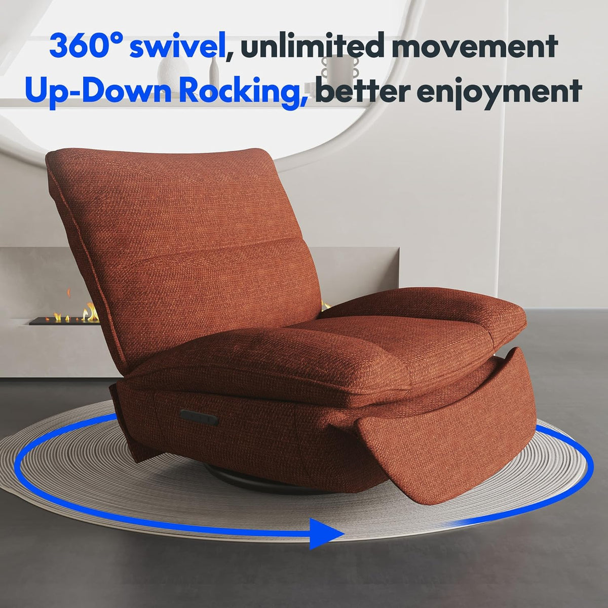2026 FLEXISPOT XC6 reclining armchair, swinging sofa, TV chair with adjustable backrest, reclining armchair for bedroom, livi
