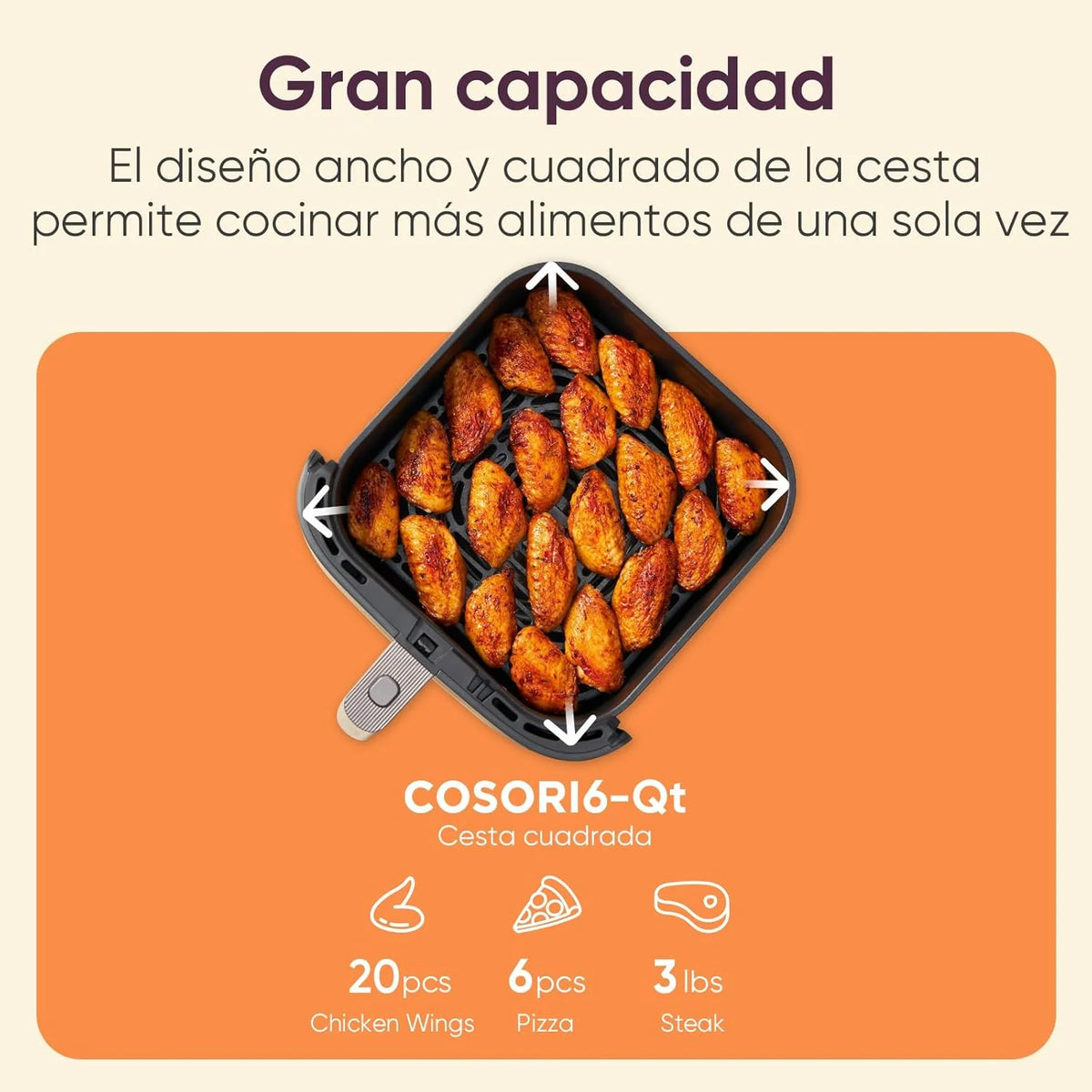 2026 Cosori Turbo Blaze 6L Air Fryer, 30°C–230°C, 27 dB
