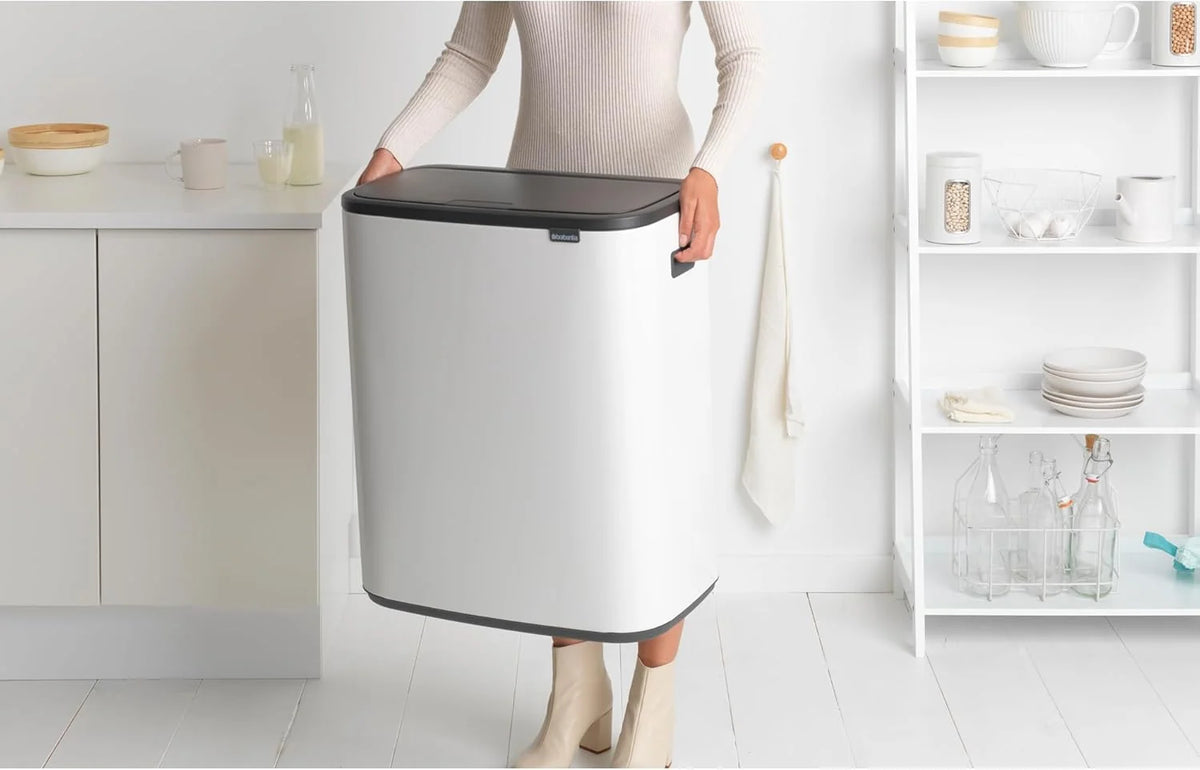 2026 Brabantia bin, matt steel, finger tracker, 2 x 30 L