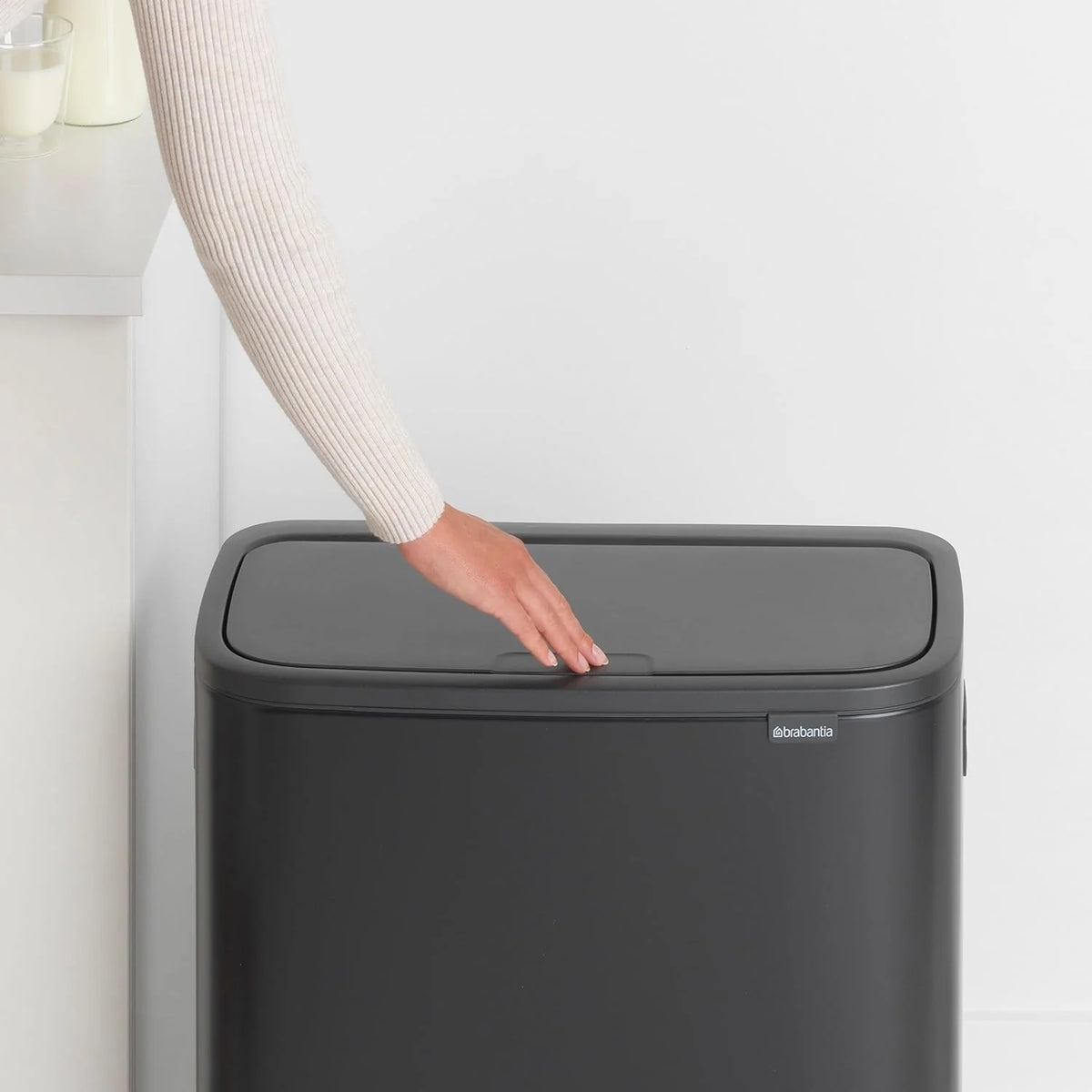 2026 Brabantia bin, matt steel, finger tracker, 2 x 30 L