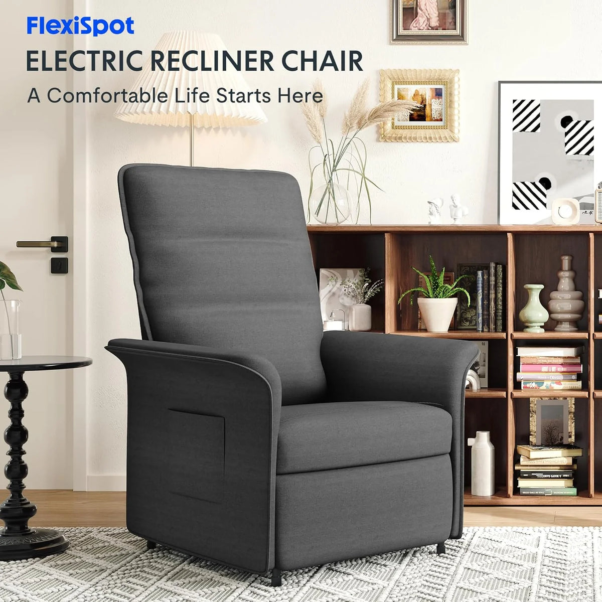 2026 FLEXISPOT electric relax chair with adjustable backrest, tiltable from 105° to 155°, reclining chair, ergonomic relax ch