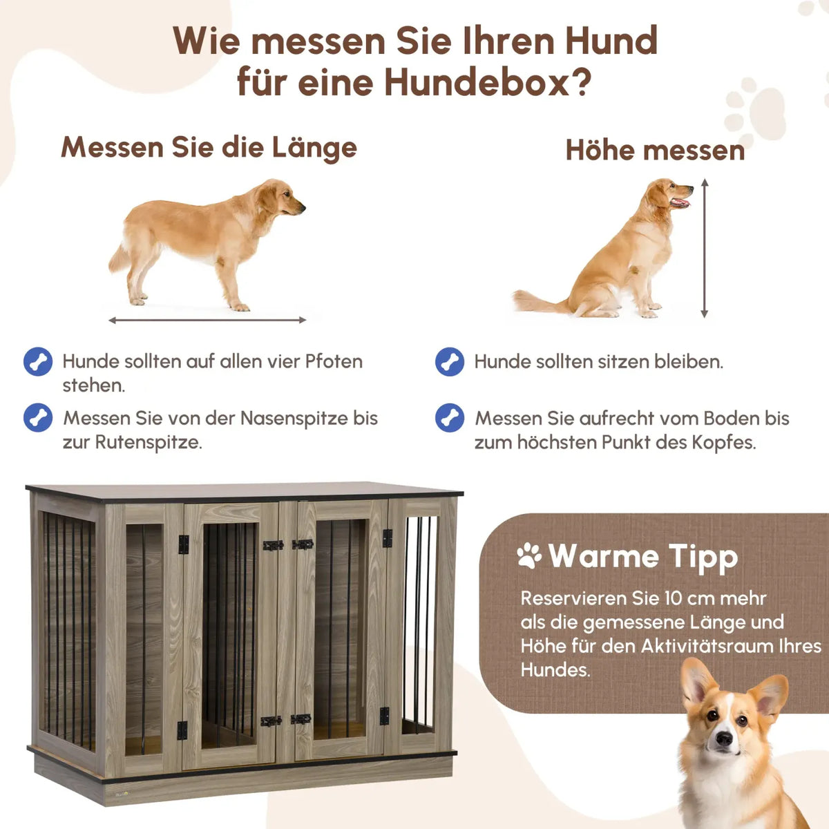 2026 PawHut dog cage Side table 2-in-1 with partition lockable