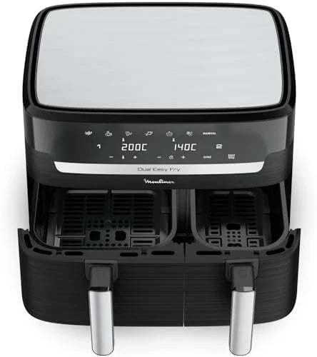 2026 Moulinex air fryer two compartments, very large capacity 11L, 10 people, 7 Automatic programs, oil-free fryer, Digital t