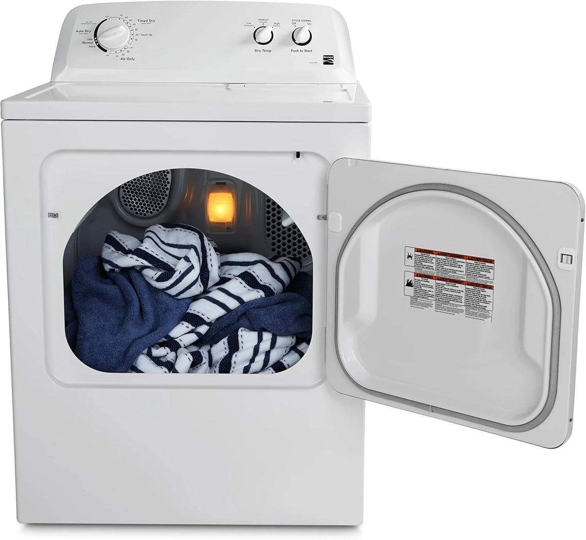 2026 Electric dryer Kenmore 74 cm (29") front load with anti-frishing protection and total capacity of 198 litres (7 ft3), wh